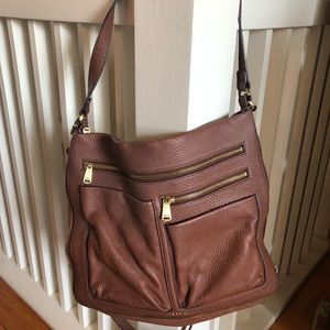 Fossil Cognac Leather Shoulder Bag